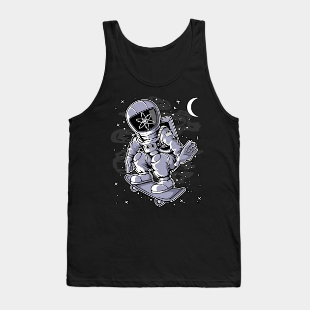 Astronaut Skate Cosmos ATOM Coin To The Moon Crypto Token Cryptocurrency Blockchain Wallet Birthday Gift For Men Women Kids Tank Top by Thingking About